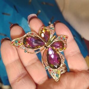 Regular multi-color butterfly bag charm keychain